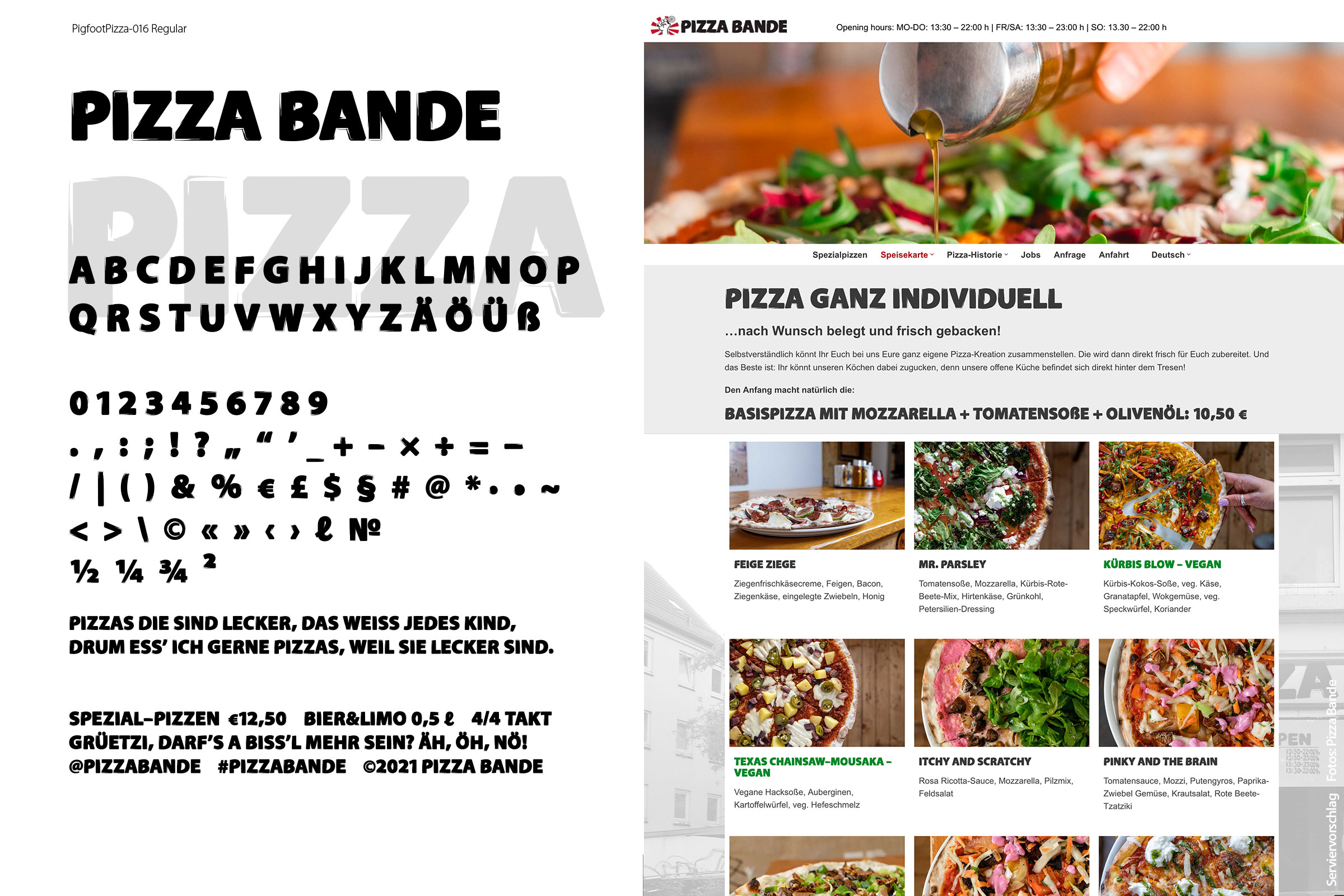 Pigfoot Pizza Typeface