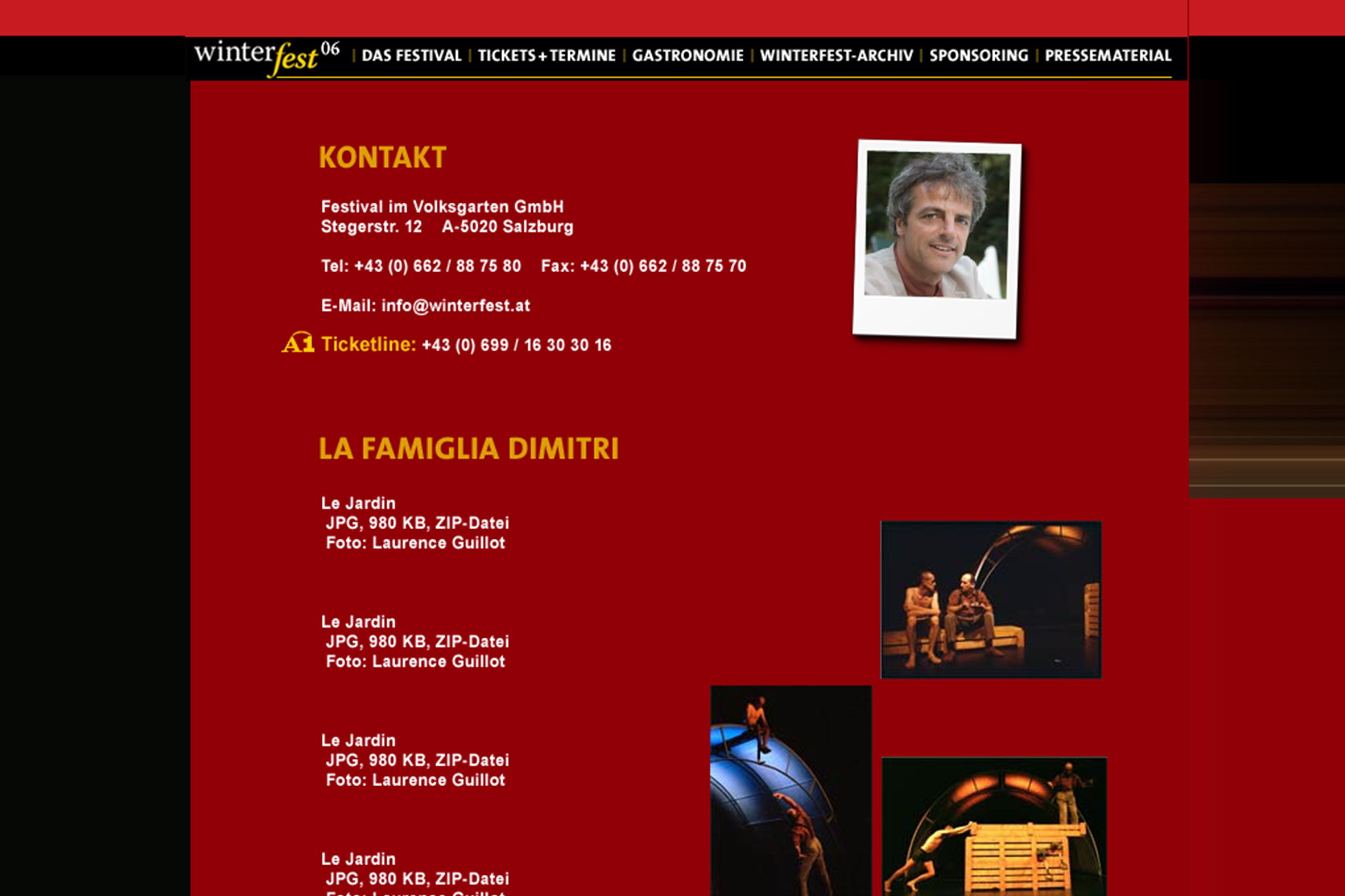 Winterfest im Volksgarten Salzburg, Website